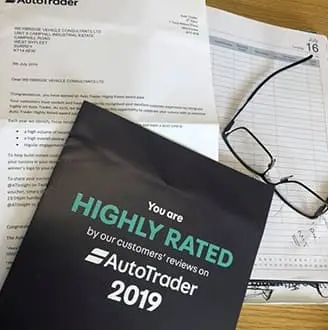 AutoTrader Highly Rated Award